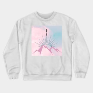 Flying over the rising Sun Crewneck Sweatshirt